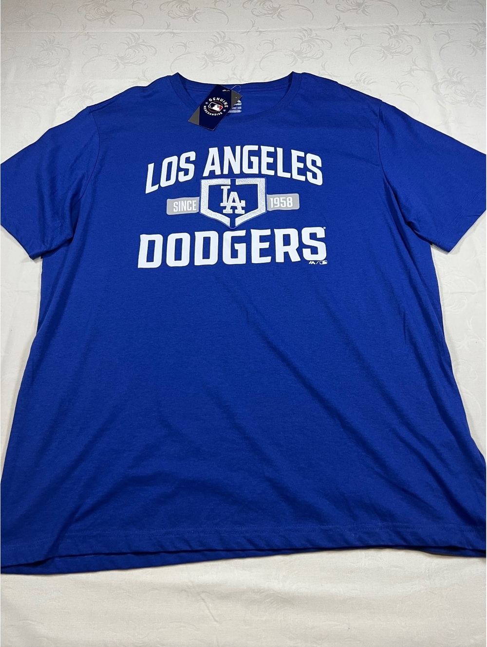 NEW MLB Los Angeles Dodgers Blue White T-Shirt Size 2XL